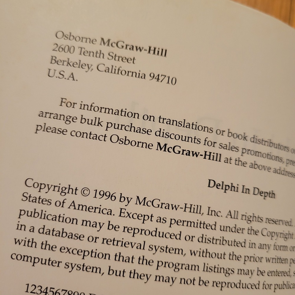 Special Edition Using Delphi Most Complete Reference Osborne In Depth 2 Book Set - Picture 6 of 9